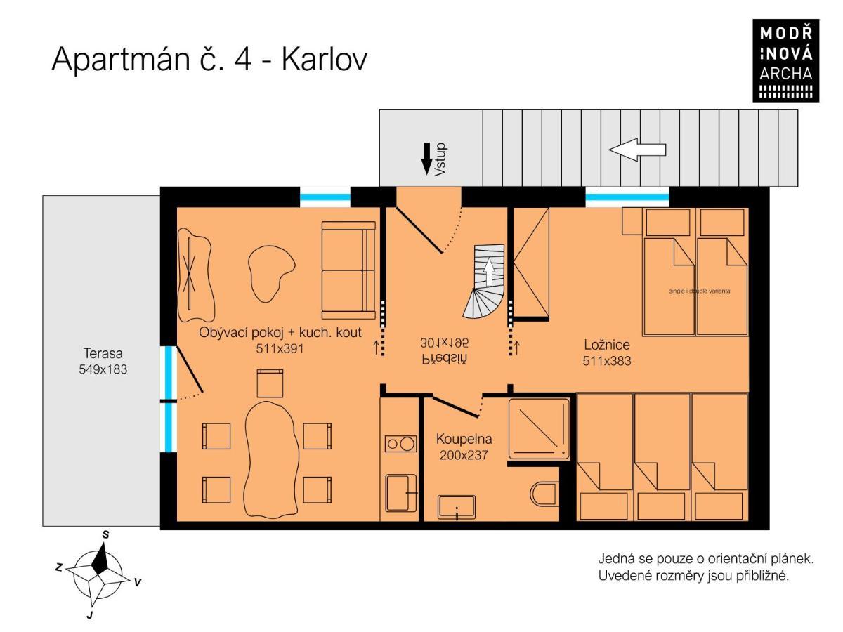 Apartmány Modřínová Archa Vaclavov u Bruntalu Esterno foto